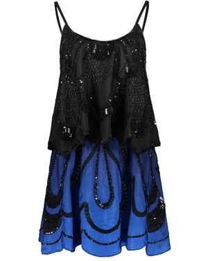 Alberta Ferretti Sequin Mini-Dress - Black