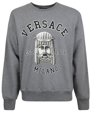 Versace Cotton Crewneck Sweatshirt - Grey