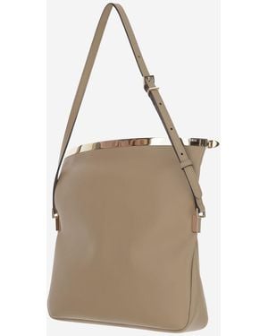 Tod's Small Flap Shoulder Bag Calfskin - Natural