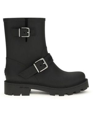 Jimmy Choo "Biker" Wellington Boots - Black