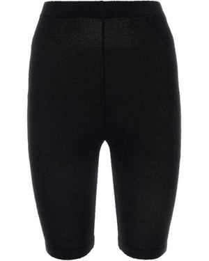 Balenciaga Stretch Terry Fabric Leggings - Black