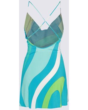 PUCCI Light Viscose Mini Dress - Blue