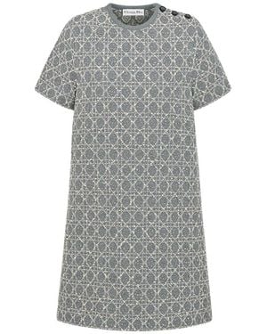 Dior Macrocannage Mini Dress - Grey