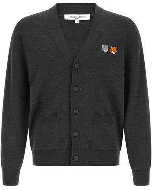 Maison Kitsuné Double Fox Cardigan - Black