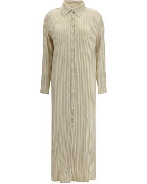 GONGDID DESIGN Long Wave Dress Polyester - Natural