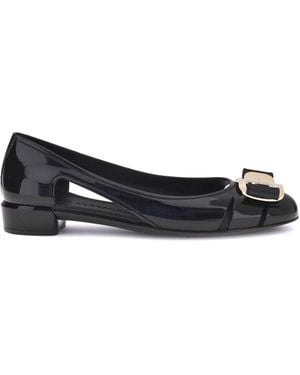 Ferragamo Rubber Ballerina - Black