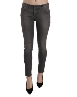 CoSTUME NATIONAL Washed Low Waist Skinny Jeans Cotton Clothing - Black