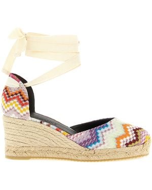 Missoni Cowhide Wedge Sandals - Multicolor