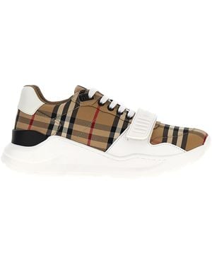Burberry Cotton Athletic Sneakers - Natural