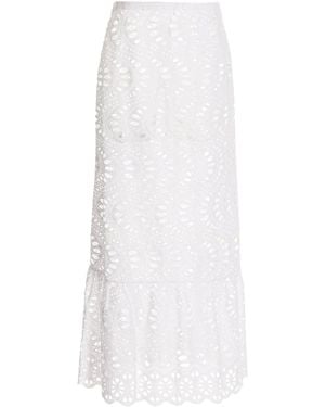 Giambattista Valli Long Cotton Skirt - White