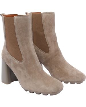 Hogan Boots Suede Leather/Rubber Sole - Brown