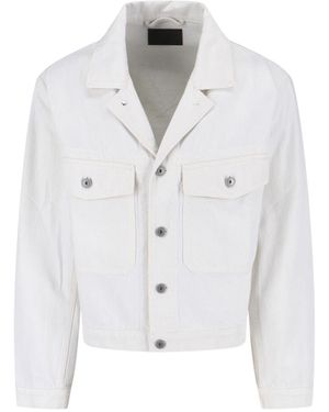 Lemaire Cropped Trucker Cotton Jacket - White