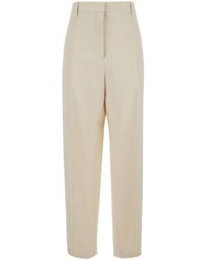 Dries Van Noten Trousers Pilar Cotton - Natural