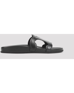 Celine Triomphe Slide, Calfskin - Black