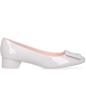 Roger Vivier With Heel Outer: Calf Leather - White