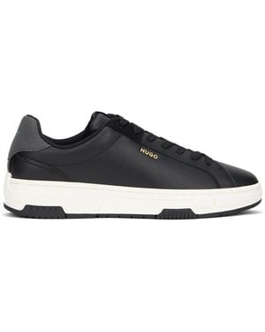 BOSS Trainers Eco-Leather Polyester Trainers - Black