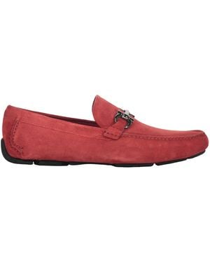 Ferragamo Leather Loafers - Red