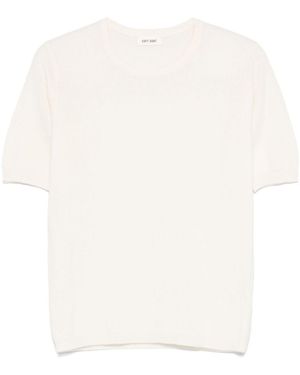 Goat Cashmere Crewneck Top - White