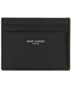 Saint Laurent Logo Card Holder - Black