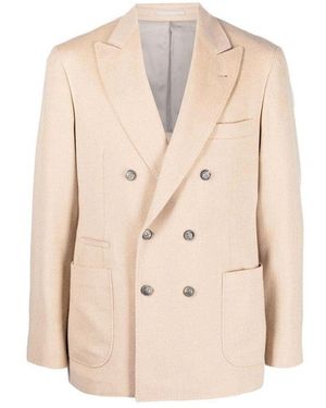 Brunello Cucinelli Wool Jacket - Natural