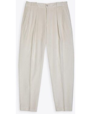 Briglia 1949 Pantaloni Off Corduroy Pant With Front Pleats - White