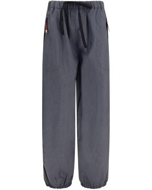 Prada Wool And Mohair Trousers - Grey