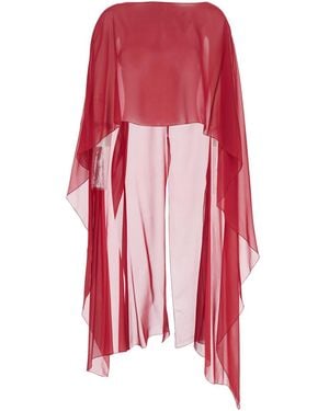 Antonelli Herve Stole With Transparent Design - Red