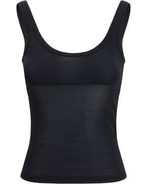 Max Mara Biada Wide Neckline Top Viscose; Polyester - Black
