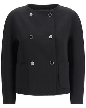 Max Mara Triacetate Coat Clothing - Black