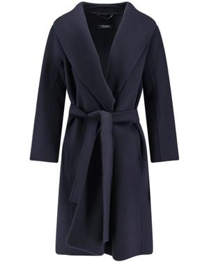 Max Mara Messi Wool Coat - Blue