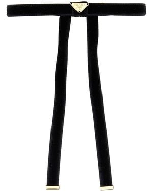 Prada Velvet Hair Clip - Black