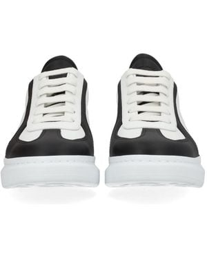 McQueen Oversize Trainer Calf Leather Trainers - White