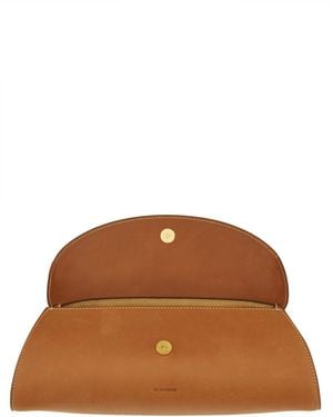 Jil Sander Small Cannoli Bag Leather Shoulder - Brown