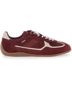 Alohas Suede Trainers With Rubber Sole And Fabric Detail For - Purple