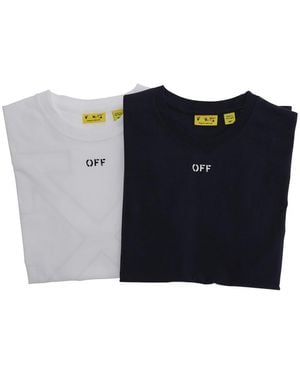Off-White c/o Virgil Abloh T-Shirt 2-Pack Cotton T-Shirts - Blue