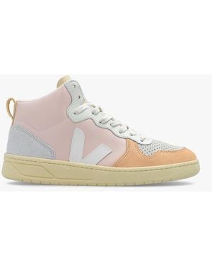 Veja Leather High-Top Sneakers - White