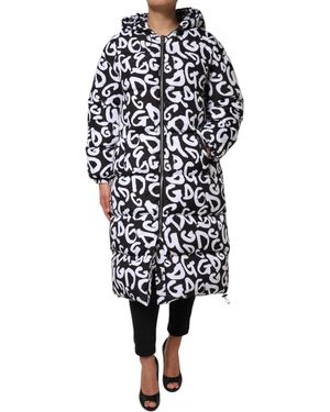 Dolce & Gabbana Dg Mania Hooded Long Coat Jacket Polyester Clothing - White
