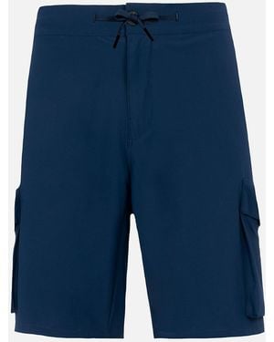 Mc2 Saint Barth Technic Fabric Bermuda Shorts Deck - Blue