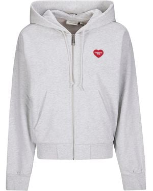 Carhartt W Hooded Heart Ii Hartt Jacket - Gray