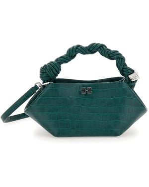 Ganni Bou Bag Mini Croco - Green