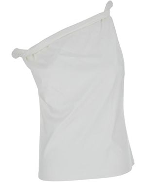 Rohe Sculptural Top With Details - White