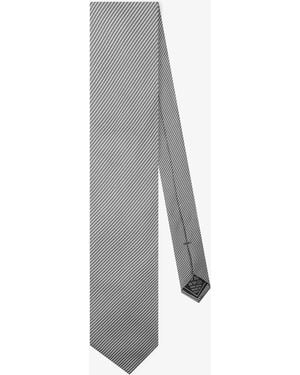 Larusmiani Silk Tie Small Pattern - White