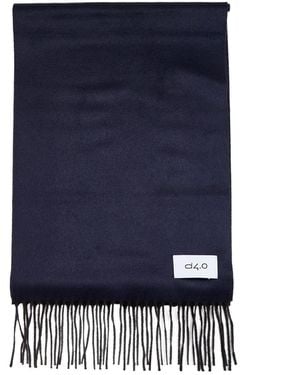 D 40 And Scarf With Fringes - Blue