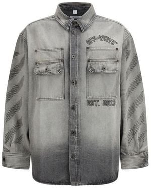Off-White c/o Virgil Abloh Diag Military Overshirt - Grey
