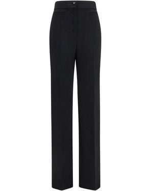 Valentino Garavani Wool Oves Aries Flared Trousers - Black
