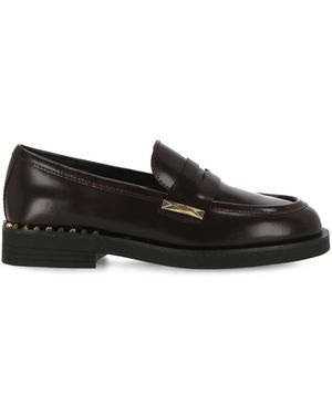 Ash Whisper Stud-Embellished Loafers - Black