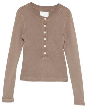 Citizens of Humanity T-Shirt Ribbed Knit - Brown