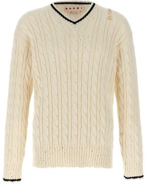 Marni 'V' Neckline Jumper - Natural