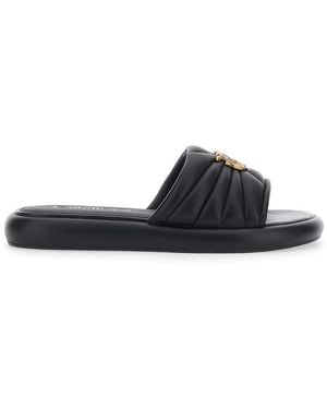 Pinko Slides Fiona Leather - Black