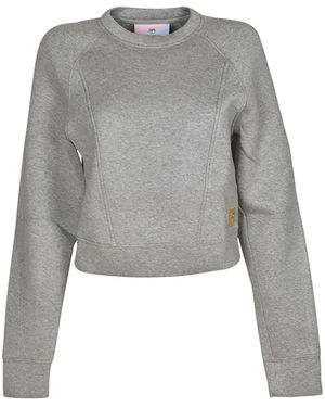 Chiara Ferragni Round Neck Cropped Jumper - Grey